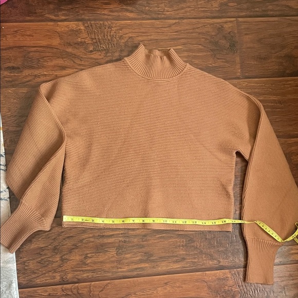 Zara Camel Ribbed Turtleneck Sweater - Picture 7 of 8